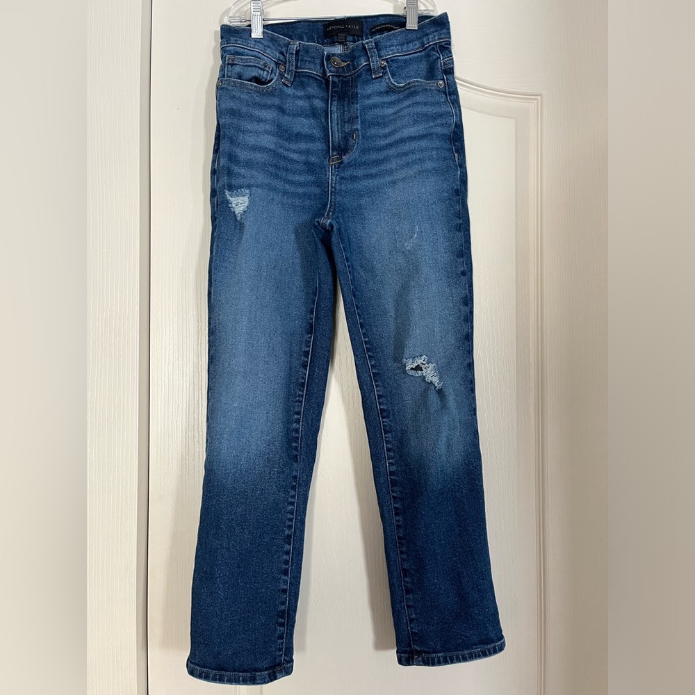 Kendall + Kylie High Rise Straight Leg Jeans Y2K Denim Cool Girl Minimalist 5/27